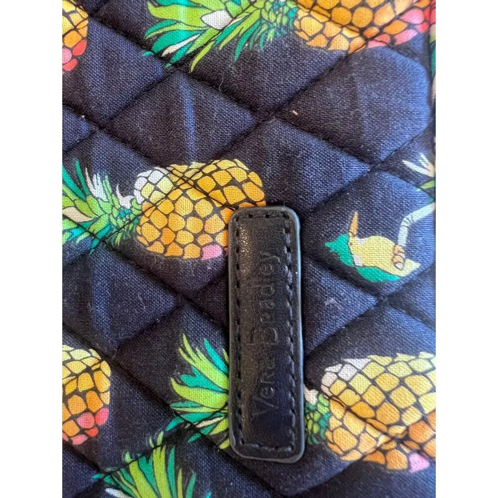 Vera Bradley Toucan Party Laptop Sleeve Quilted Navy Blue Pineapple Case Padded